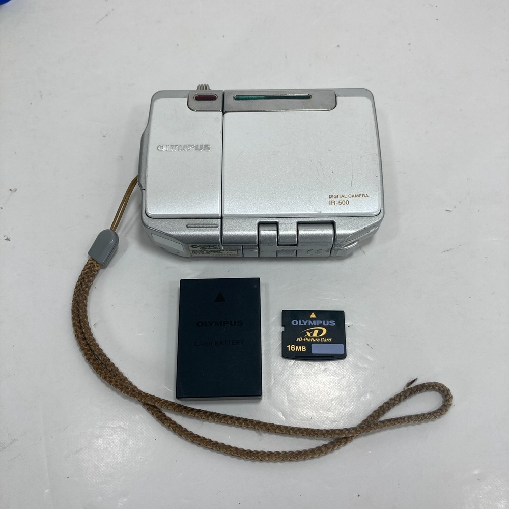Olympus IR-500‎ 4.0MP Digital Camera Silver w/ Battery - TESTED